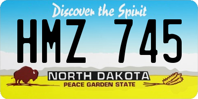 ND license plate HMZ745