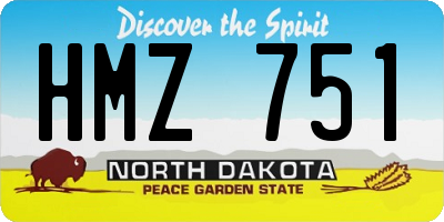 ND license plate HMZ751