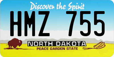 ND license plate HMZ755