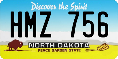 ND license plate HMZ756