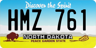 ND license plate HMZ761