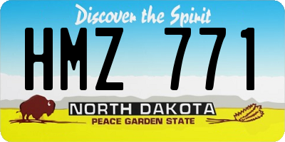 ND license plate HMZ771