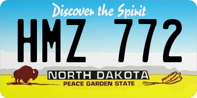 ND license plate HMZ772