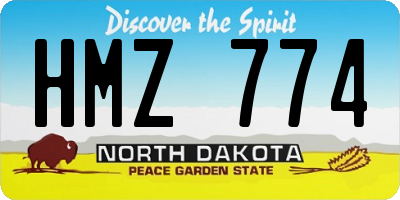 ND license plate HMZ774