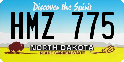 ND license plate HMZ775