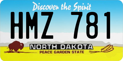 ND license plate HMZ781