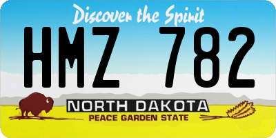 ND license plate HMZ782