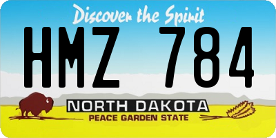 ND license plate HMZ784