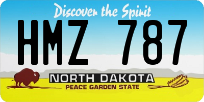 ND license plate HMZ787