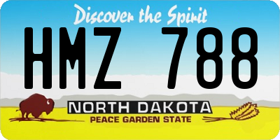 ND license plate HMZ788