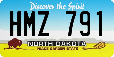 ND license plate HMZ791