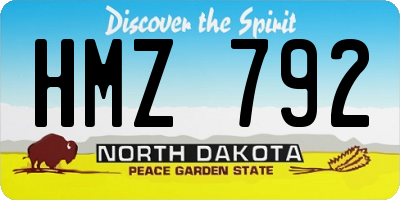 ND license plate HMZ792