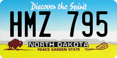 ND license plate HMZ795