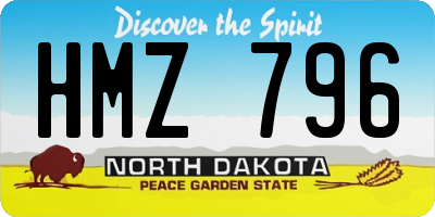 ND license plate HMZ796