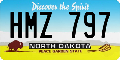 ND license plate HMZ797