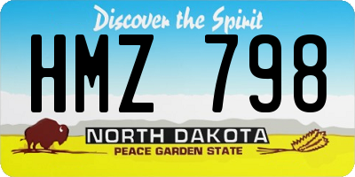 ND license plate HMZ798