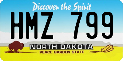 ND license plate HMZ799