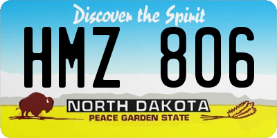 ND license plate HMZ806