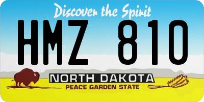 ND license plate HMZ810