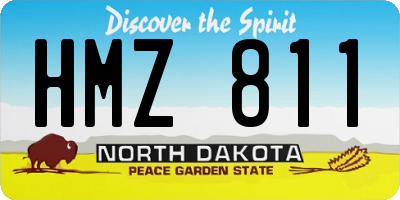 ND license plate HMZ811