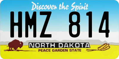 ND license plate HMZ814