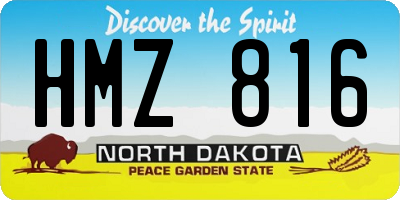 ND license plate HMZ816