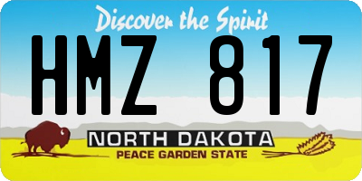 ND license plate HMZ817