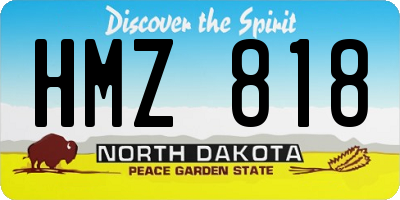 ND license plate HMZ818