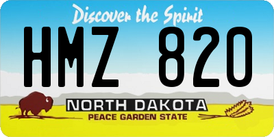 ND license plate HMZ820