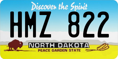 ND license plate HMZ822