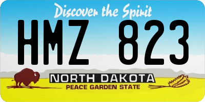 ND license plate HMZ823