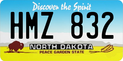 ND license plate HMZ832