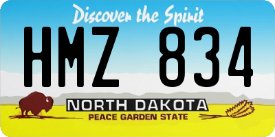 ND license plate HMZ834
