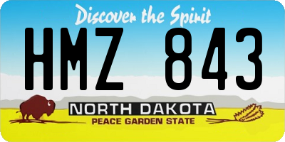 ND license plate HMZ843