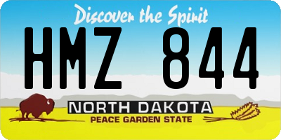 ND license plate HMZ844