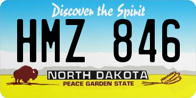 ND license plate HMZ846