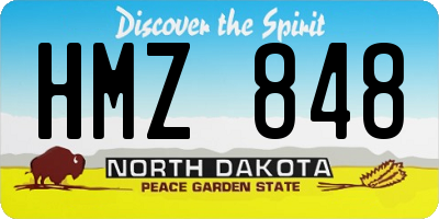 ND license plate HMZ848