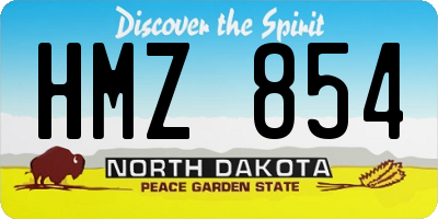 ND license plate HMZ854