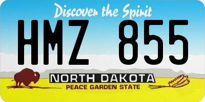 ND license plate HMZ855