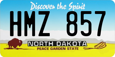 ND license plate HMZ857