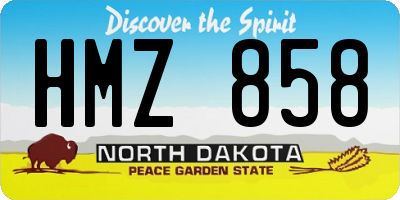 ND license plate HMZ858