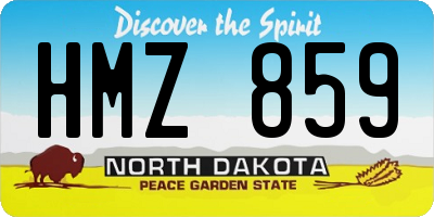 ND license plate HMZ859