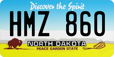 ND license plate HMZ860