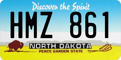 ND license plate HMZ861