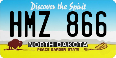 ND license plate HMZ866