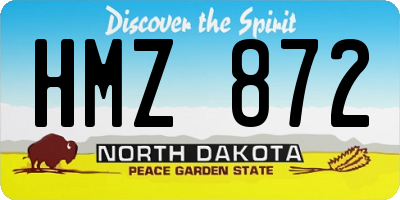 ND license plate HMZ872