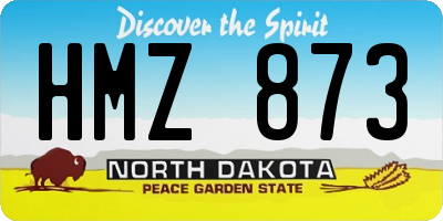 ND license plate HMZ873