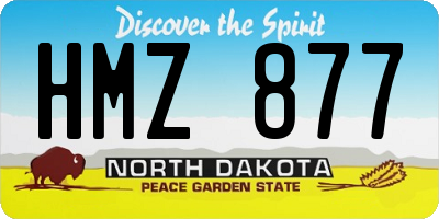 ND license plate HMZ877