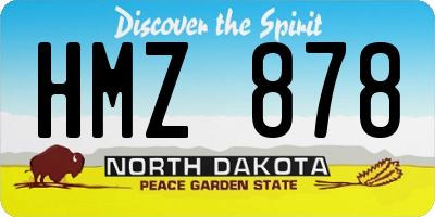 ND license plate HMZ878