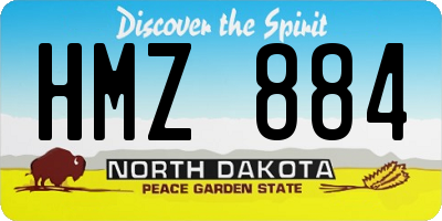 ND license plate HMZ884